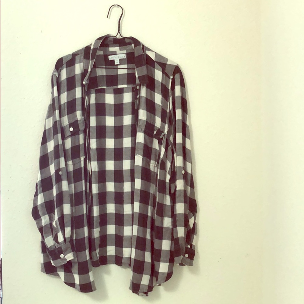 Black and White Buttondown